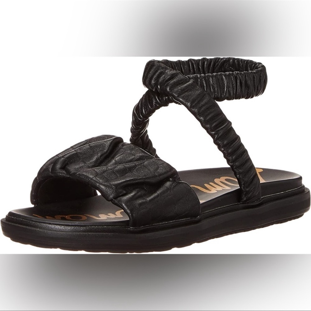 Sam Edelman Black Women's leather Sam Edelman Velma Sandals 6